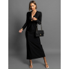 Černé elegantní šaty MIKORA s průstřihem