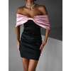 Černé mini šaty ANABELL s mašlí