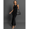 Černé dlouhé šaty TADEUS na zavazování