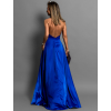 Královsky modré dlouhé saténové šaty HAMBUR