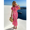 Růžové elegantní šaty SQUARD s leopardím vzorem