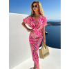 Růžové elegantní šaty SQUARD s leopardím vzorem