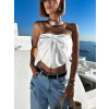 Bílý top LEODEGAR s mašlí