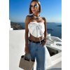 Bílý top LEODEGAR s mašlí