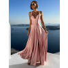 Růžové elegantní šaty KRISTAL s přehozem