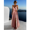 Růžové elegantní šaty KRISTAL s přehozem