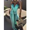 Zelené dlouhé elegantní šaty DIMIS