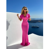 Růžové dlouhé elegantní šaty HUSSIAN