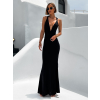 Černé dlouhé elegantní šaty ETTORE s holými zády