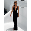 Černé dlouhé elegantní šaty ETTORE s holými zády