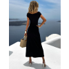 Černé dlouhé basic šaty GOTTO