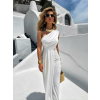 Bílé elegantní asymetrické šaty DIETER