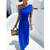 Královsky modré asymetrické elegantní šaty DIETER
