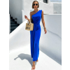 Královsky modré asymetrické elegantní šaty DIETER