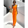 Oranžové elegantní asymetrické šaty DIETER