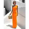 Oranžové elegantní asymetrické šaty DIETER
