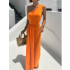 Oranžové elegantní asymetrické šaty DIETER