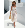 Krémové letní vzdušné šaty KORZIT s květinovým vzorem