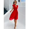Červené elegantní šaty EDVIN s výstřihem
