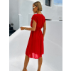 Červené elegantní šaty EDVIN s výstřihem