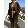 Olivový letní oversize přehoz cardigan QUIRIN