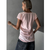Světle růžové triko MEEYOUT s potiskem