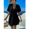 Černé šifonové krátké šaty TULIAT