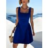 Královsky modré vypasované krátké šaty ULJANA