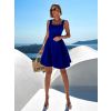 Královsky modré vypasované krátké šaty ULJANA