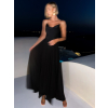 Černé dlouhé společenské šaty LERDISEL