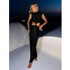 Černé večerní šaty ALENI s průstřihy