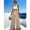 Krémové široké extra wide leg kalhoty VATIKA