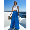 Modré široké extra wide leg kalhoty VATIKA