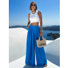 Modré široké extra wide leg kalhoty VATIKA