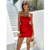Červené koktejlové květované mini šaty ATREY