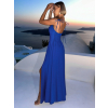 Královsky modré dlouhé splývavé šaty LERDISEL