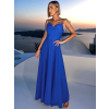Královsky modré dlouhé splývavé šaty LERDISEL