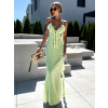 Světle zelené dlouhé šaty SANDIE s volánky