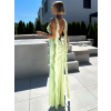 Světle zelené dlouhé šaty SANDIE s volánky