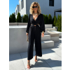 Černý elegantní overal AMETYST s průstřihy