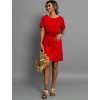 Červené šaty DOMINIQUE s kapsami