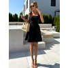 Černé vypasované áčkové krátké šaty ULJANA