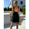 Černé vypasované áčkové krátké šaty ULJANA