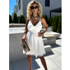 Bílé elegantní vzdušné šaty BAKERIN na zavazování