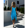 Modré elegantní krajkové šaty NEAPOLE na ramínka