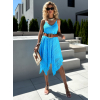 Modré elegantní krajkové šaty NEAPOLE na ramínka
