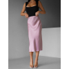 Starorůžová saténová midi sukně LEONTIJ