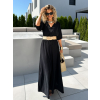 Černé dlouhé maxi šaty CONCELIE s volánky