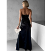 Černé dlouhé korzetové společenské šaty ALITAN