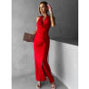 Červené elegantní šaty RHIANY s odhalenými zády